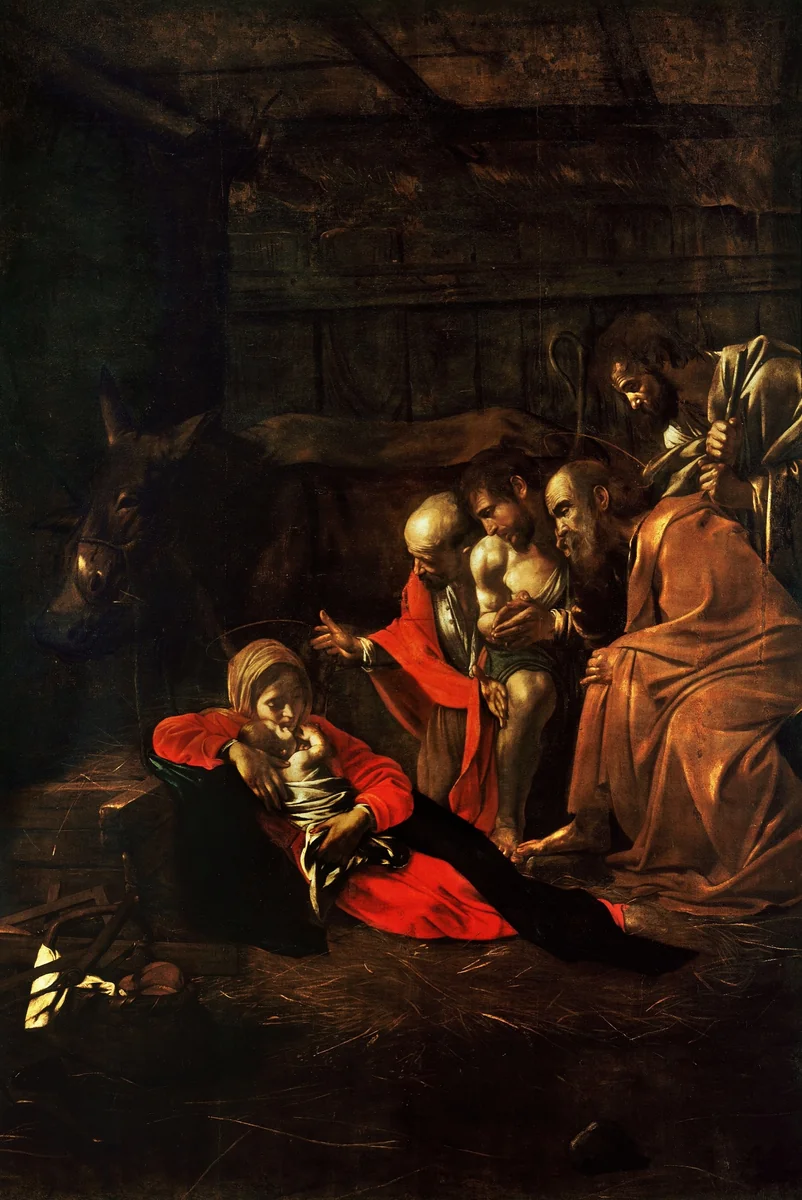 Adoración de los pastores, Caravaggio